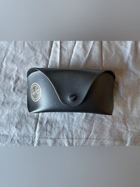 Ray-Ban Black Sunglasses Case with Gold Logo